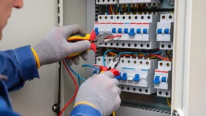 Photo of man PAT testing